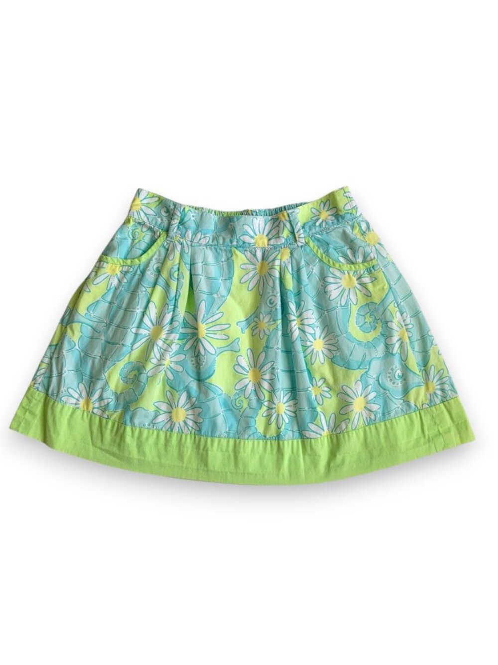Vintage Lilly Pulitzer Girls Seahorse Daisy Skirt Size 6